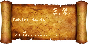 Babitz Nedda névjegykártya